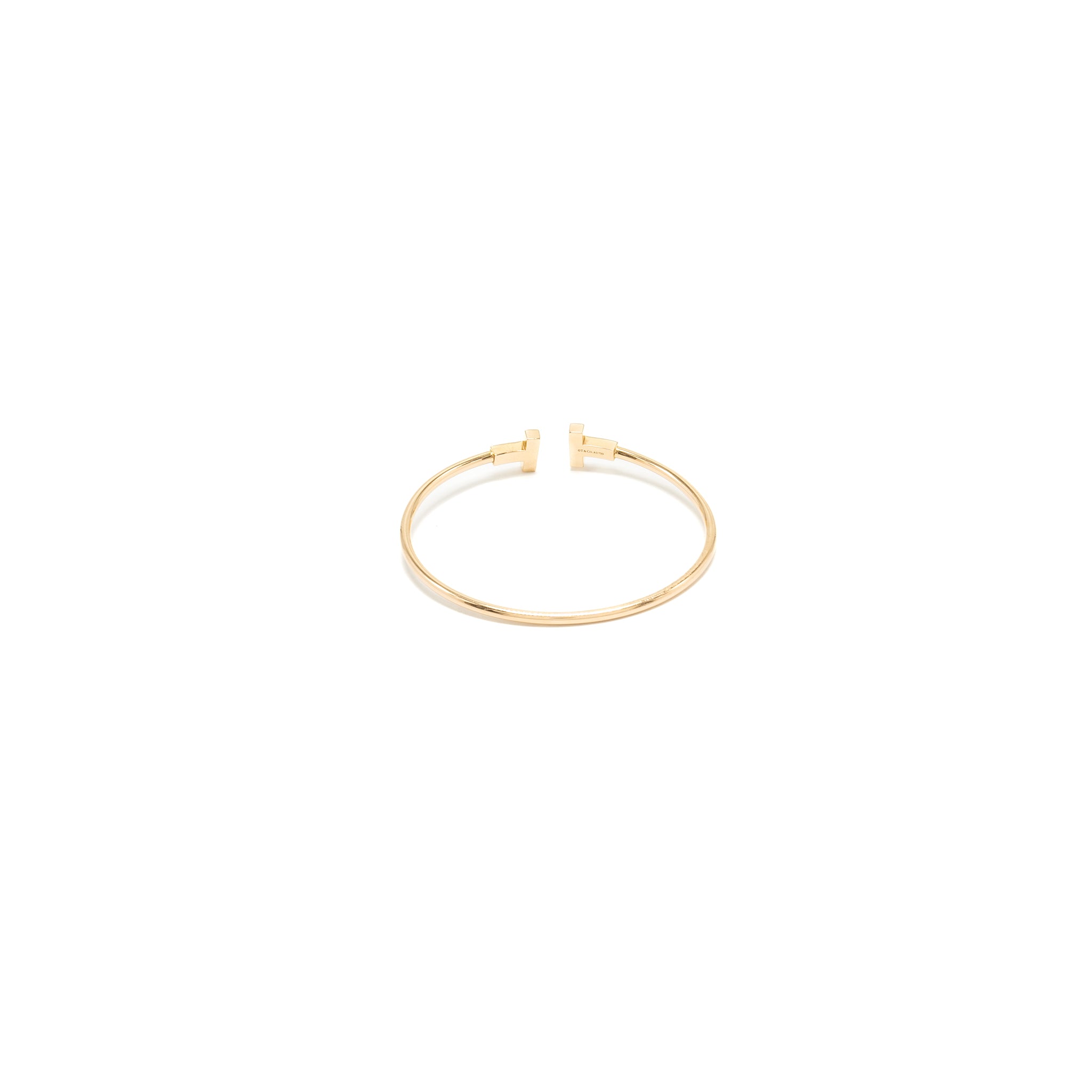 TIFFANY T NARROW WIRE BRACELET 18K ROSE GOLD