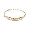 CHANEL CC LOGO PEARL CHOCKER/NECKLACE LIGHT GOLD TONE