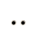 BVLGARI BVLGARI SINGLE EARRINGS 18K WHITE GOLD / ONYX (SELL IN A PAIR)