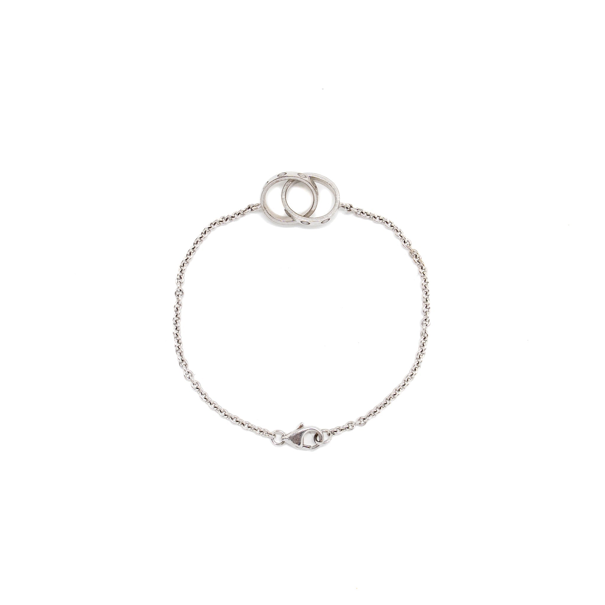CARTIER LOVE BRACELET ON CHAIN WHITE GOLD