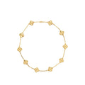 VAN CLEEF & ARPELS VINTAGE ALHAMBRA NECKLACE 10 MOTIFS, YELLOW GOLD