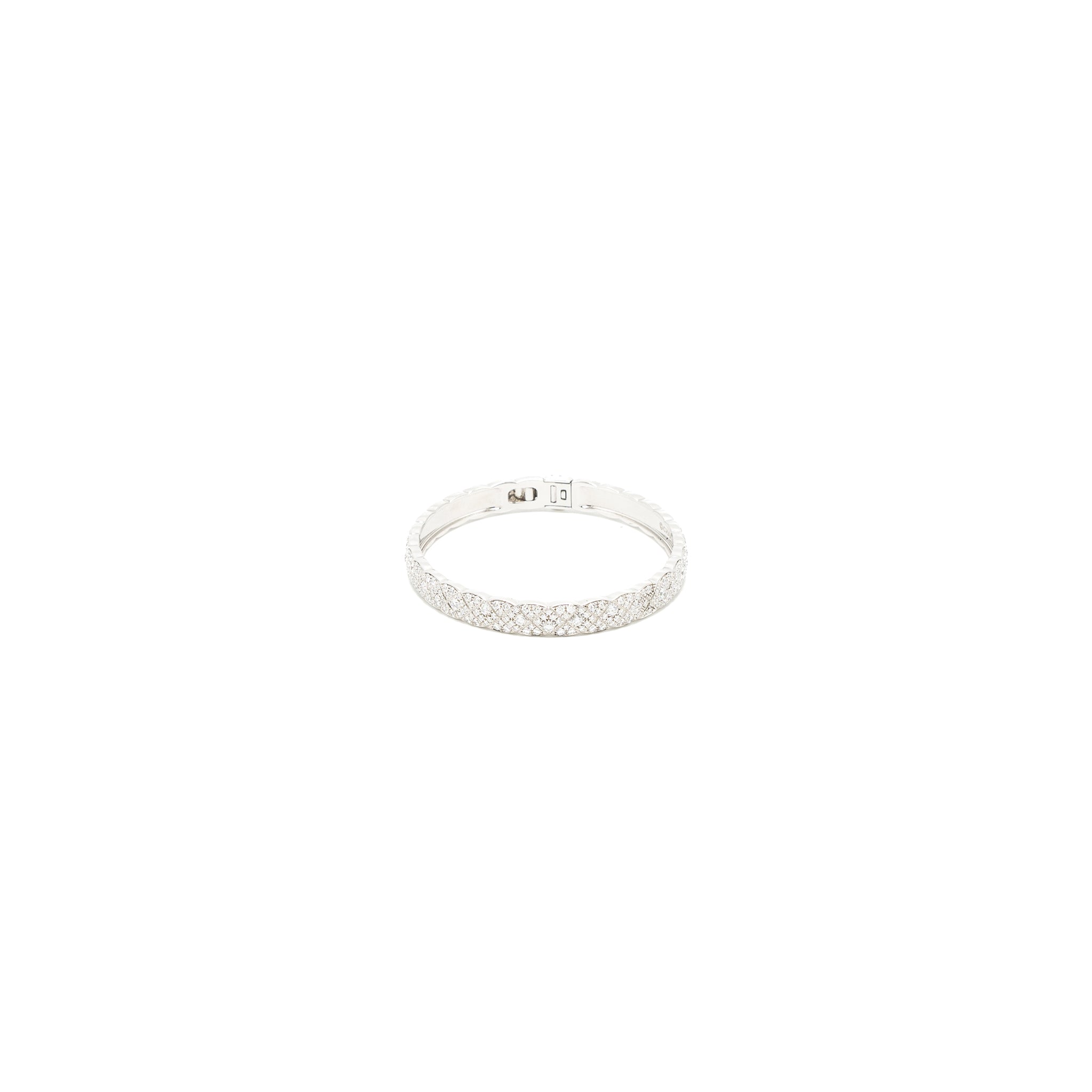 CHANEL COCO CRUSH BRACELET QUILTED MOTIF 18K WHITE GOLD DIAMONDS