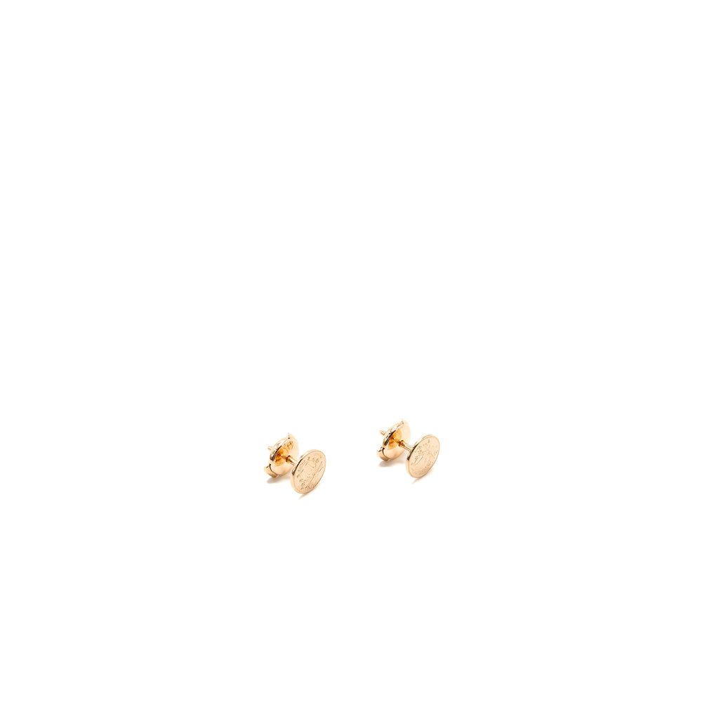 HERMES EX- LIBRIS EARRINGS ROSE GOLD