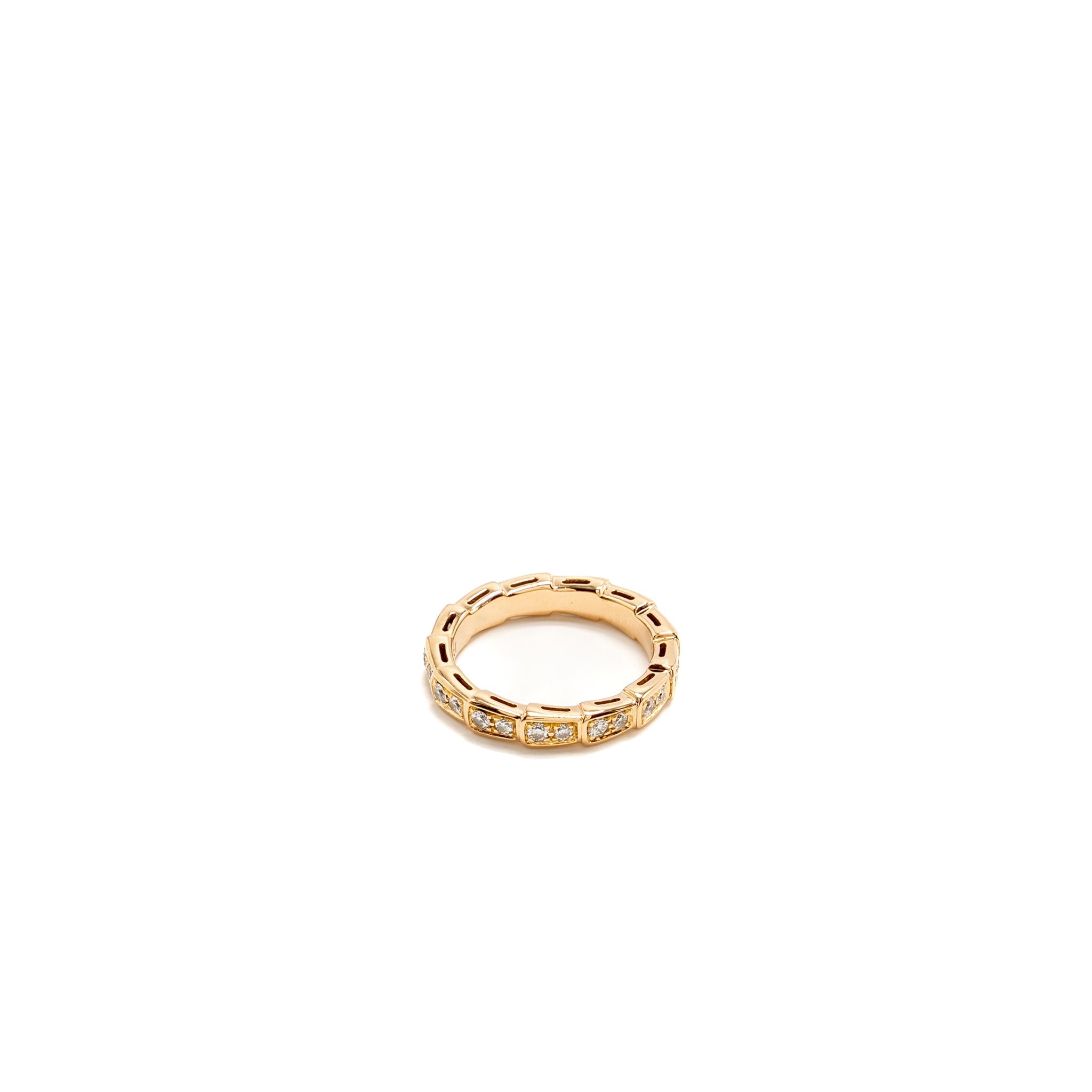 BVLGARI SERPENTI VIPER RING PINK GOLD, DIAMONDS