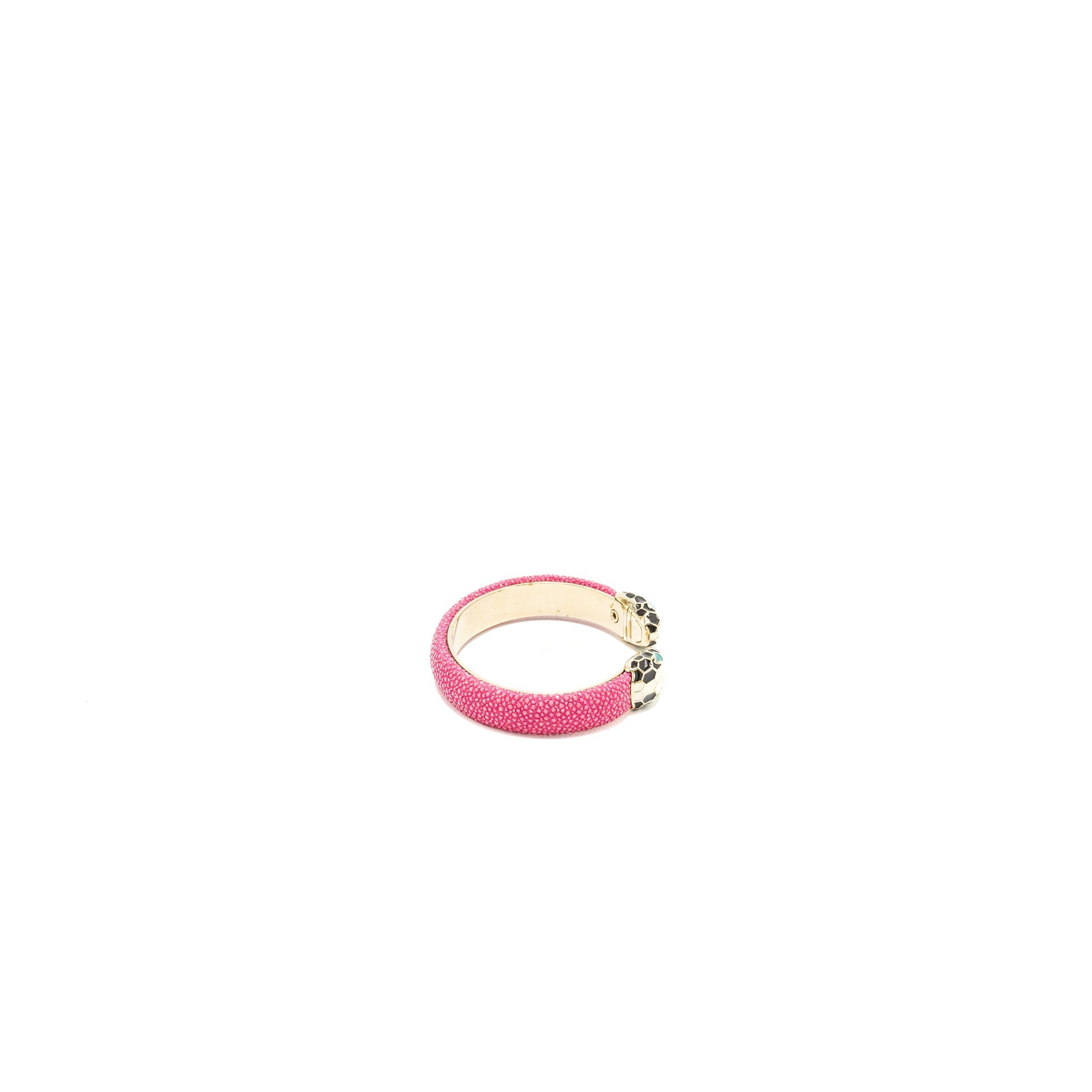 BVLGARI SERPENTI FOREVER BRACELET PINK/ GALUCHAT LIGHT GOLD TONE