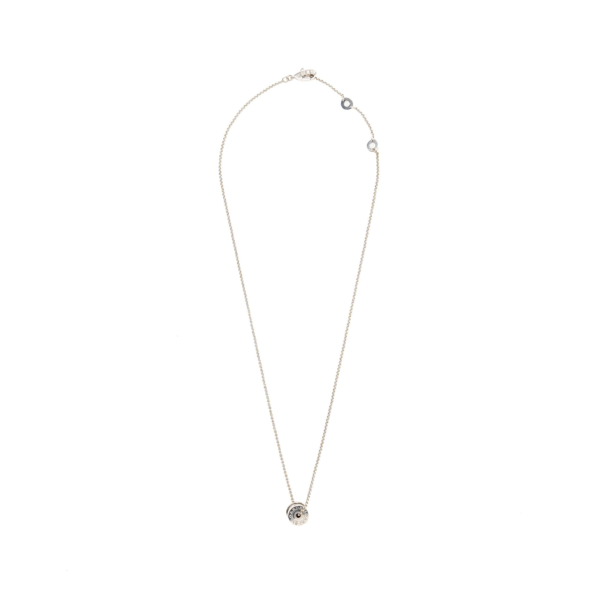 BVLGARI MINI B.ZERO1 NECKLACE WHITE GOLD DIAMONDS