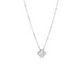 VAN CLEEF & ARPELS VINTAGE ALHAMBRA PENDANT WHITE GOLD, CHALCEDONY