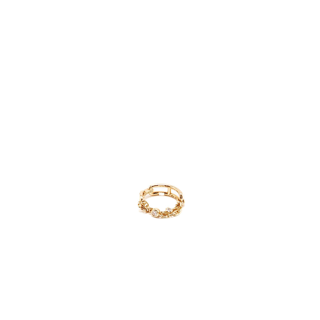 HERMES CHAINE D'ANCRE CHAOS RING ROSE GOLD, 2 DIAMONDS