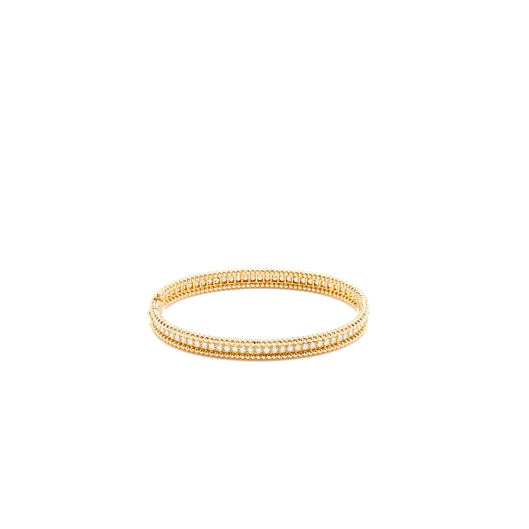 VAN CLEEF & ARPELS PERLEE BRACELET, 1 ROW ROSE GOLD, DIAMONDS