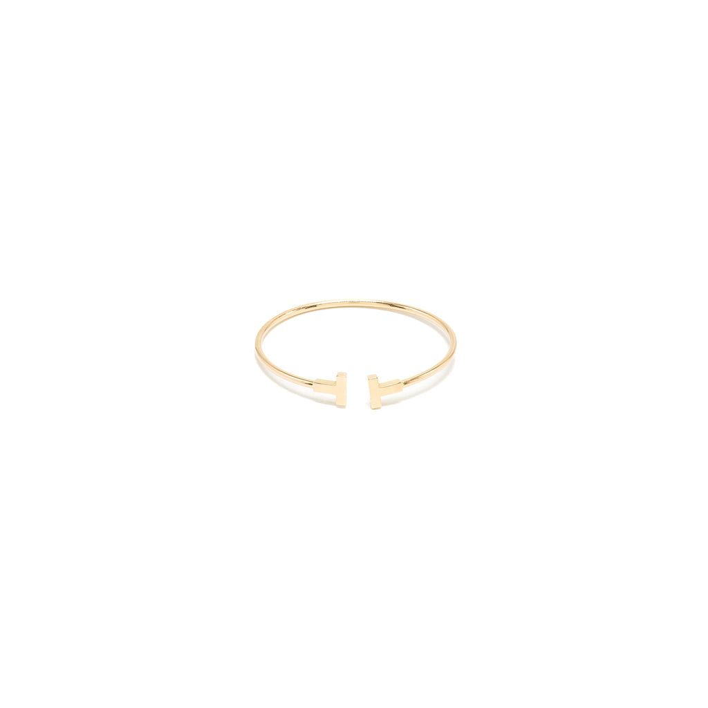 TIFFANY T NARROW WIRE BRACELET 18K ROSE GOLD
