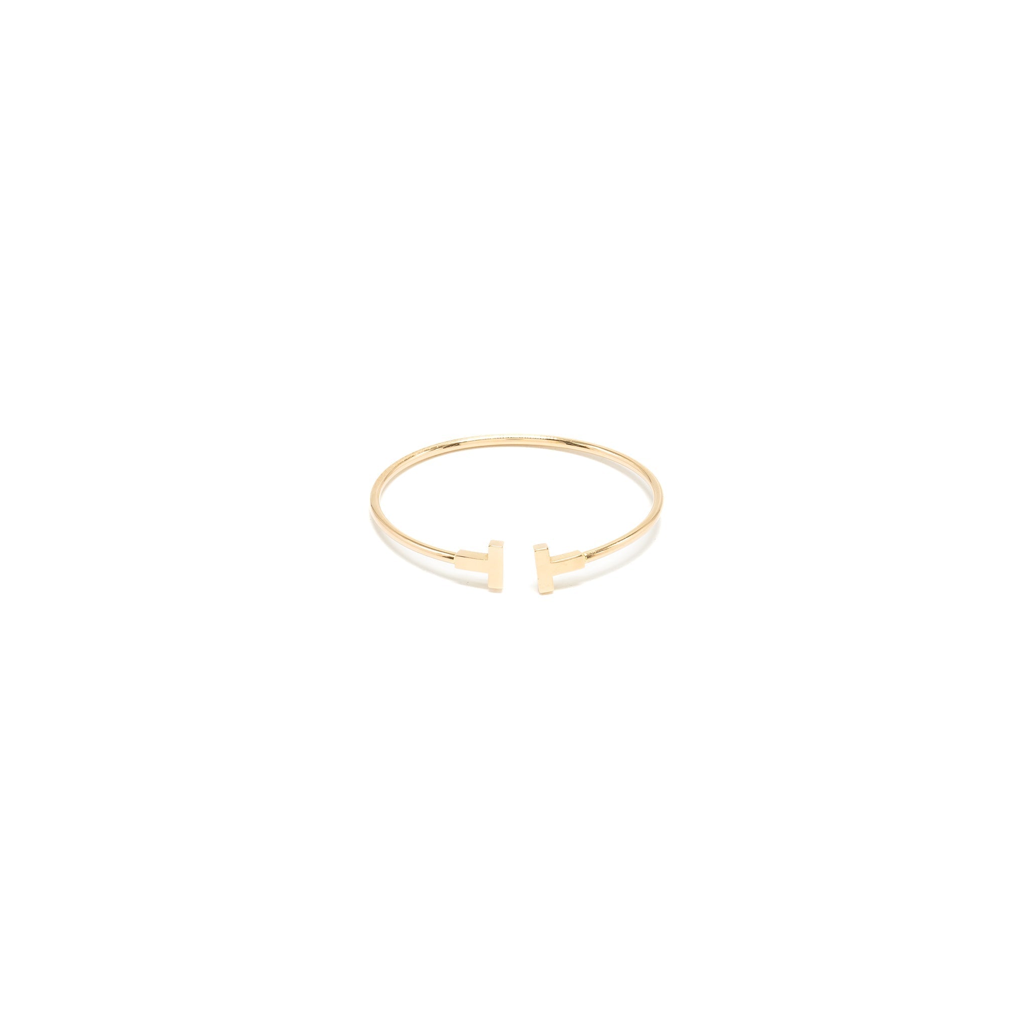 TIFFANY T NARROW WIRE BRACELET 18K ROSE GOLD