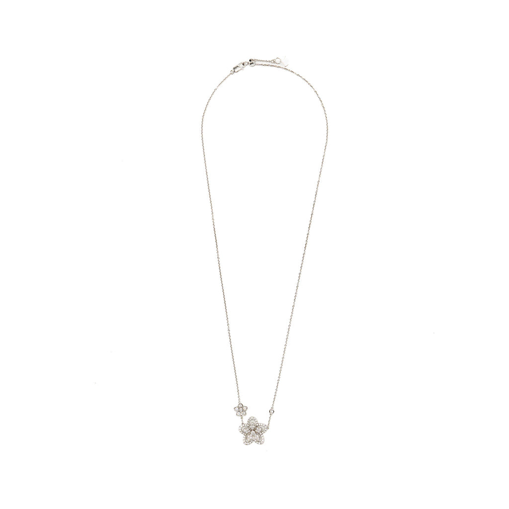 GRAFF WILD FLOWER DOUBLE DIAMOND PENDANT WHITE GOLD, DIAMONDS