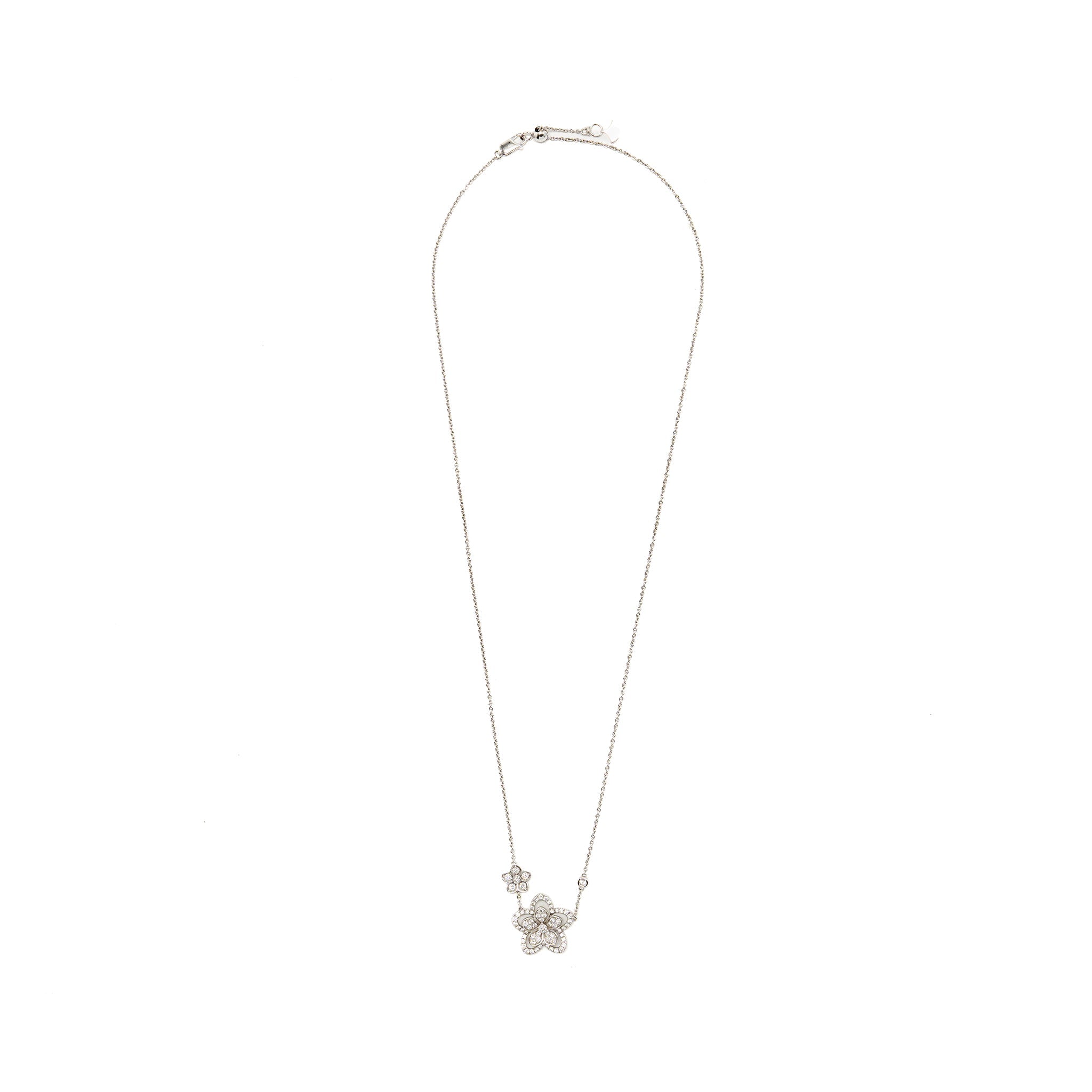 GRAFF WILD FLOWER DOUBLE DIAMOND PENDANT WHITE GOLD, DIAMONDS