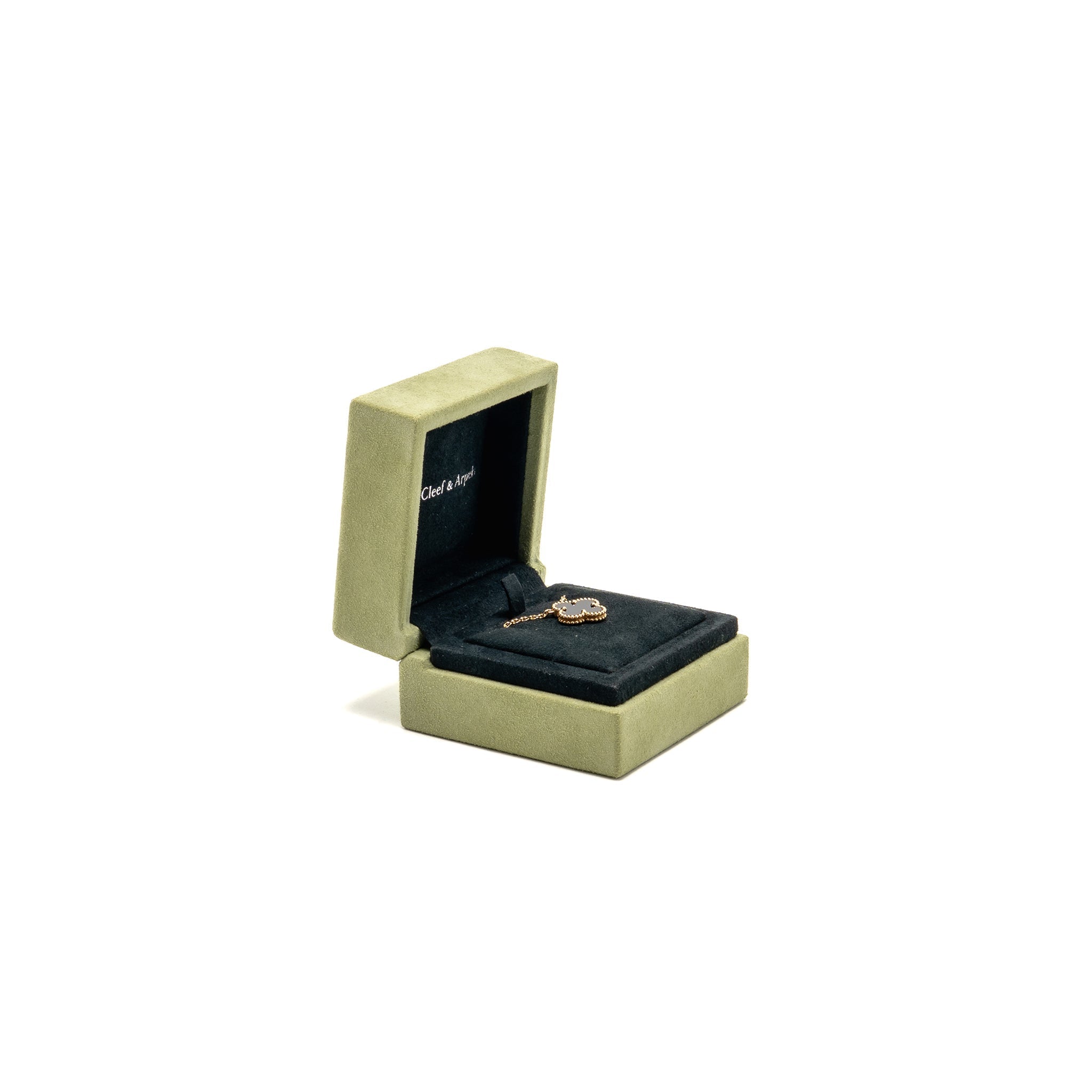 VAN CLEEF & ARPELS VINTAGE ALHAMBRA PENDANT YELLOW GOLD, ONYX