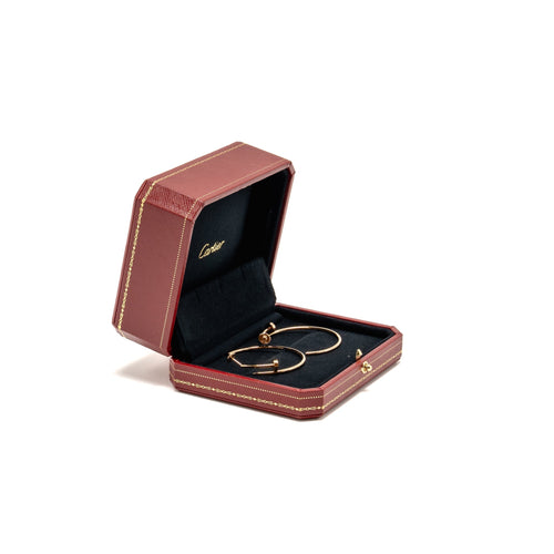 CARTIER JUSTE UN CLOU HOOP EARRINGS ROSE GOLD