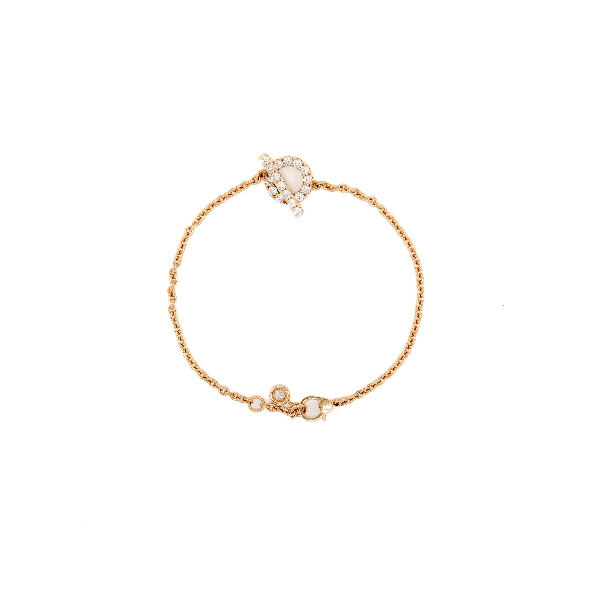 HERMES FINESSE BRACELET ROSE GOLD DIAMONDS