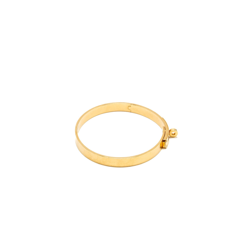 HERMES KELLY BRACELET YELLOW GOLD, 4 DIAMONDS