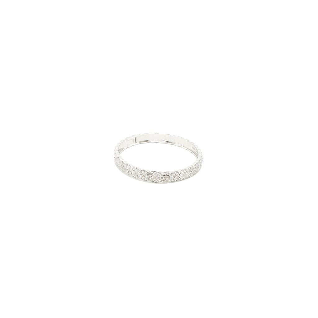 CHANEL COCO CRUSH BRACELET QUILTED MOTIF 18K WHITE GOLD DIAMONDS