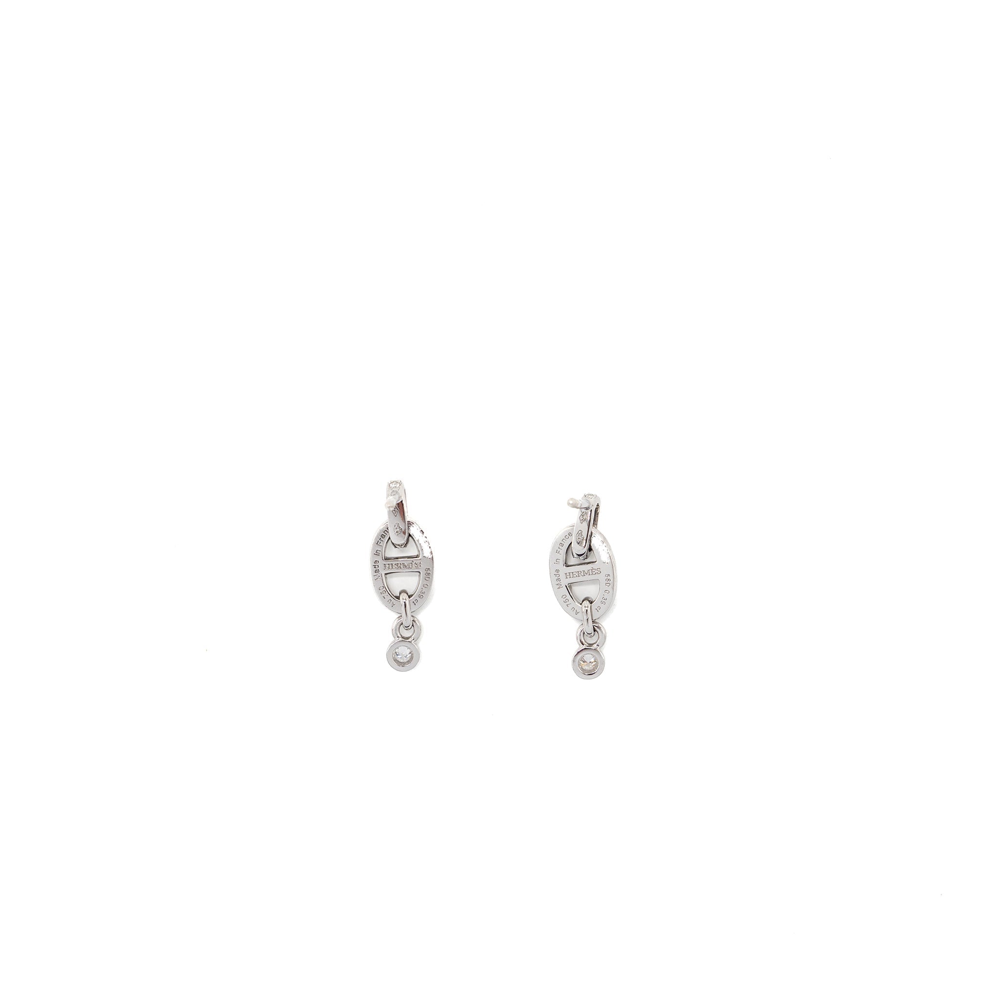 HERMES FARANDOLE EARRINGS WHITE GOLD, DIAMONDS