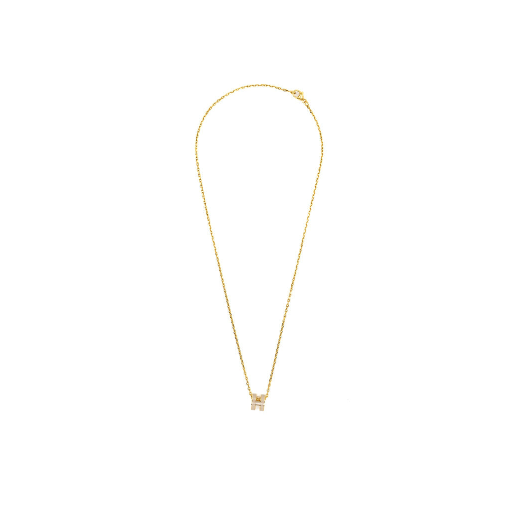 HERMES MINI POP H PENDANT MARRON GLACE GHW