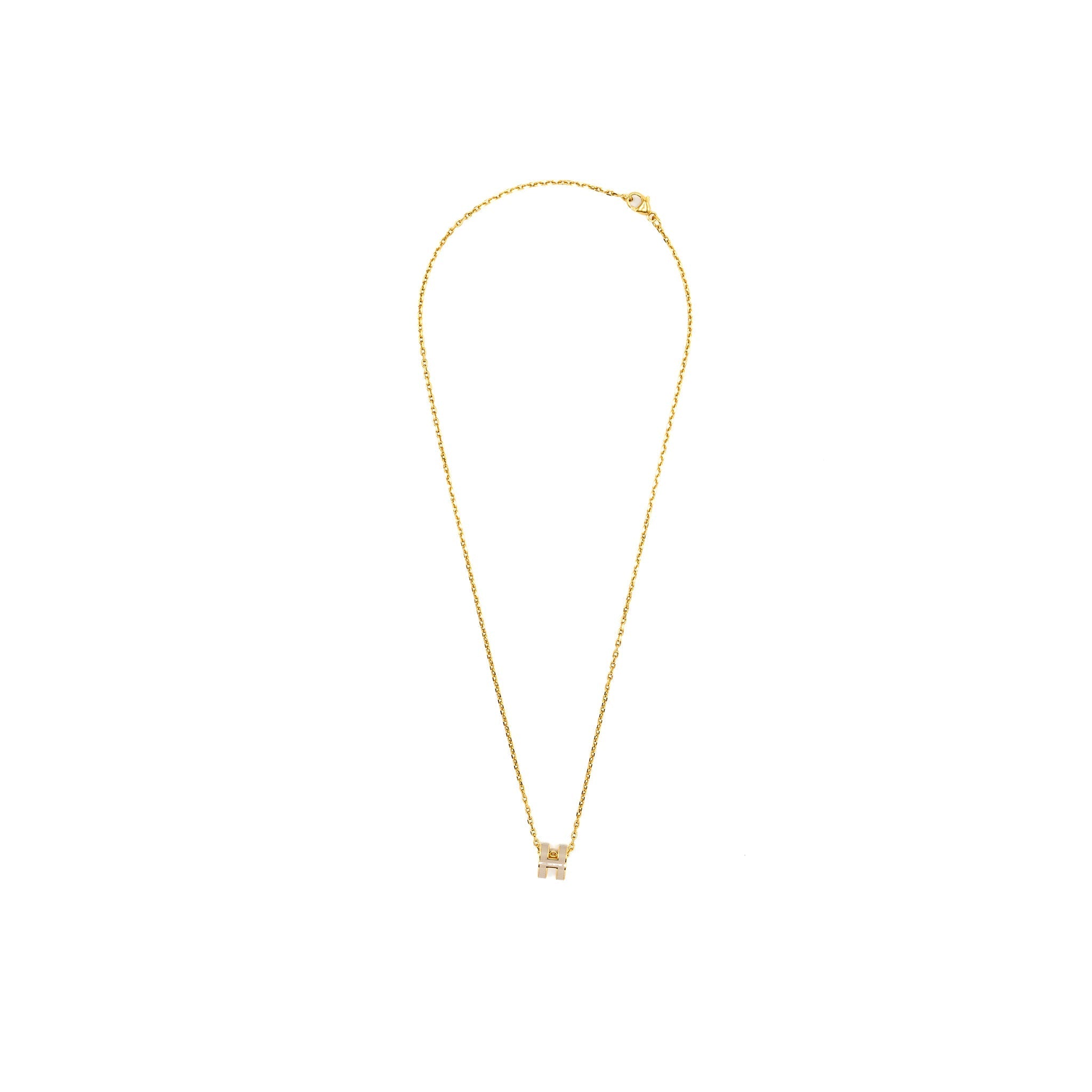 HERMES MINI POP H PENDANT MARRON GLACE GHW