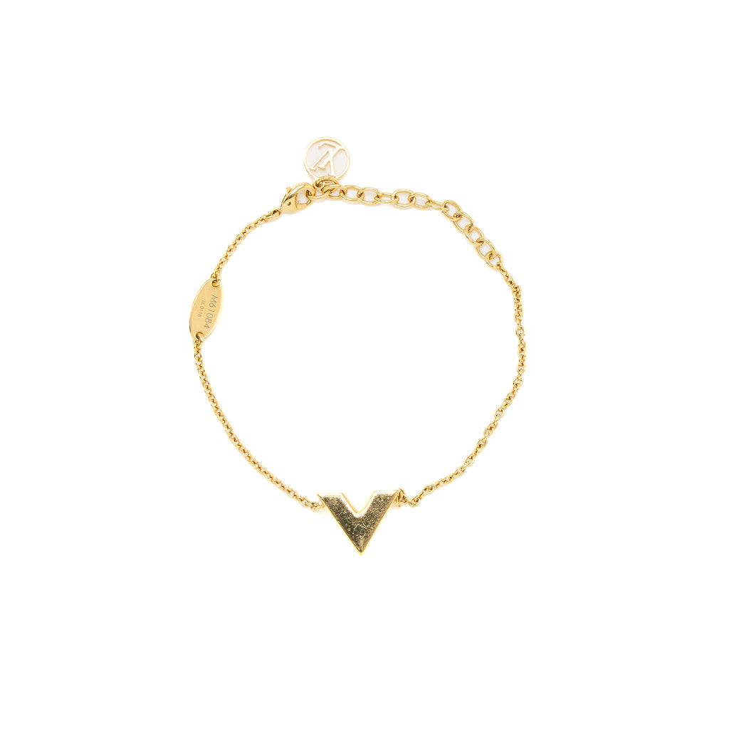 LOUIS VUITTON ESSENTIAL V BRACELET GONE TONE