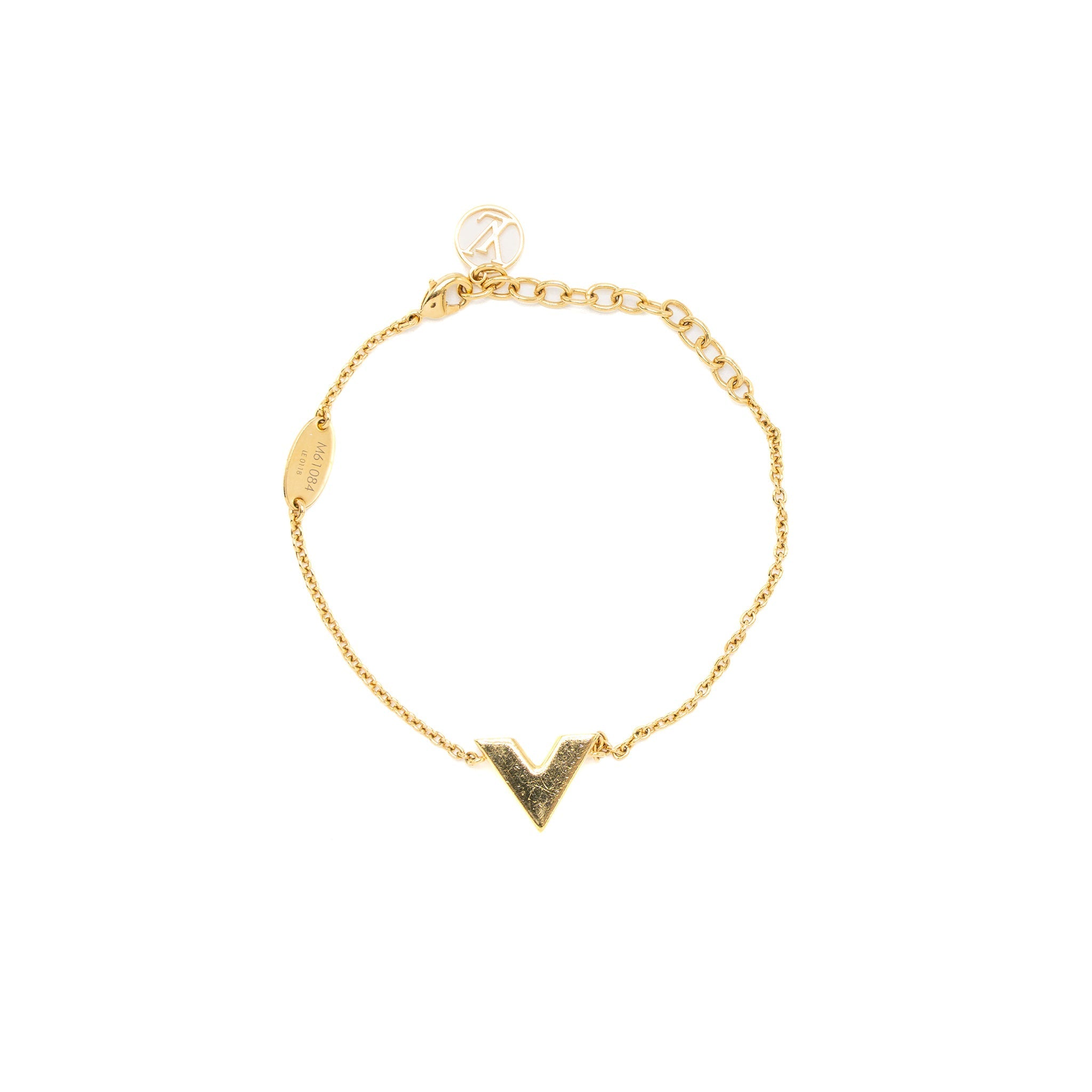LOUIS VUITTON ESSENTIAL V BRACELET GONE TONE