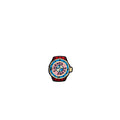 CHANEL WATCH BROOCH ARCYLIC MULTICOLOUR GOLD TONE