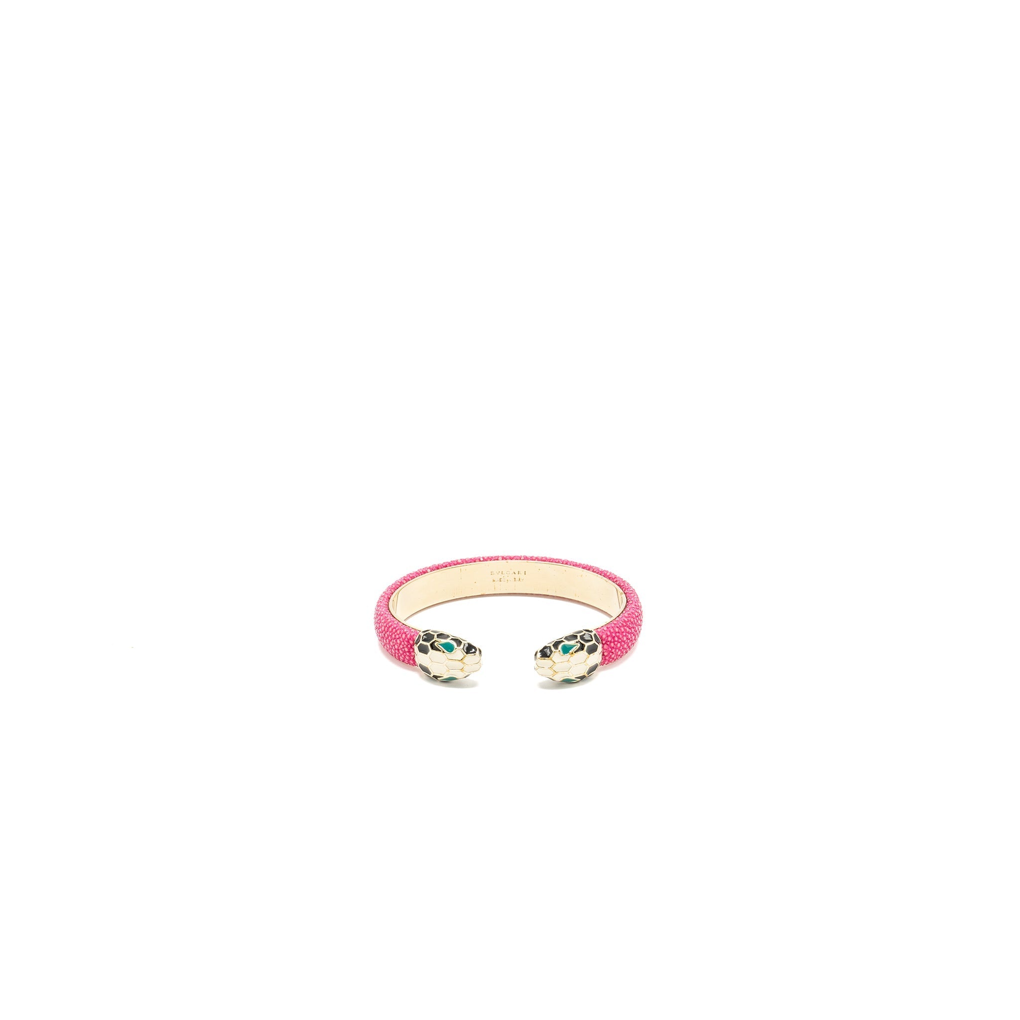 BVLGARI SERPENTI FOREVER BRACELET PINK/ GALUCHAT LIGHT GOLD TONE