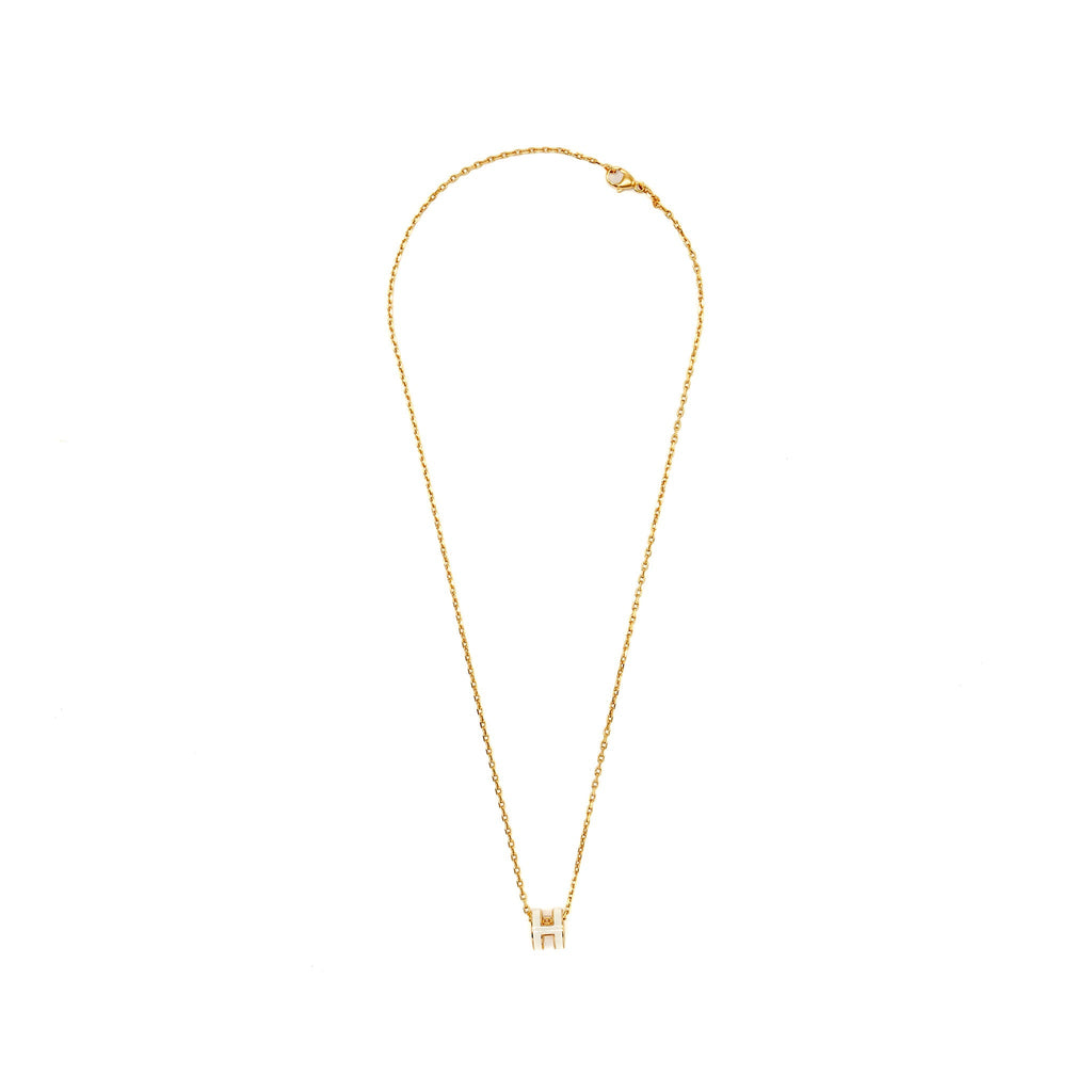 HERMES MINI POP H PENDANT BLANC RGHW