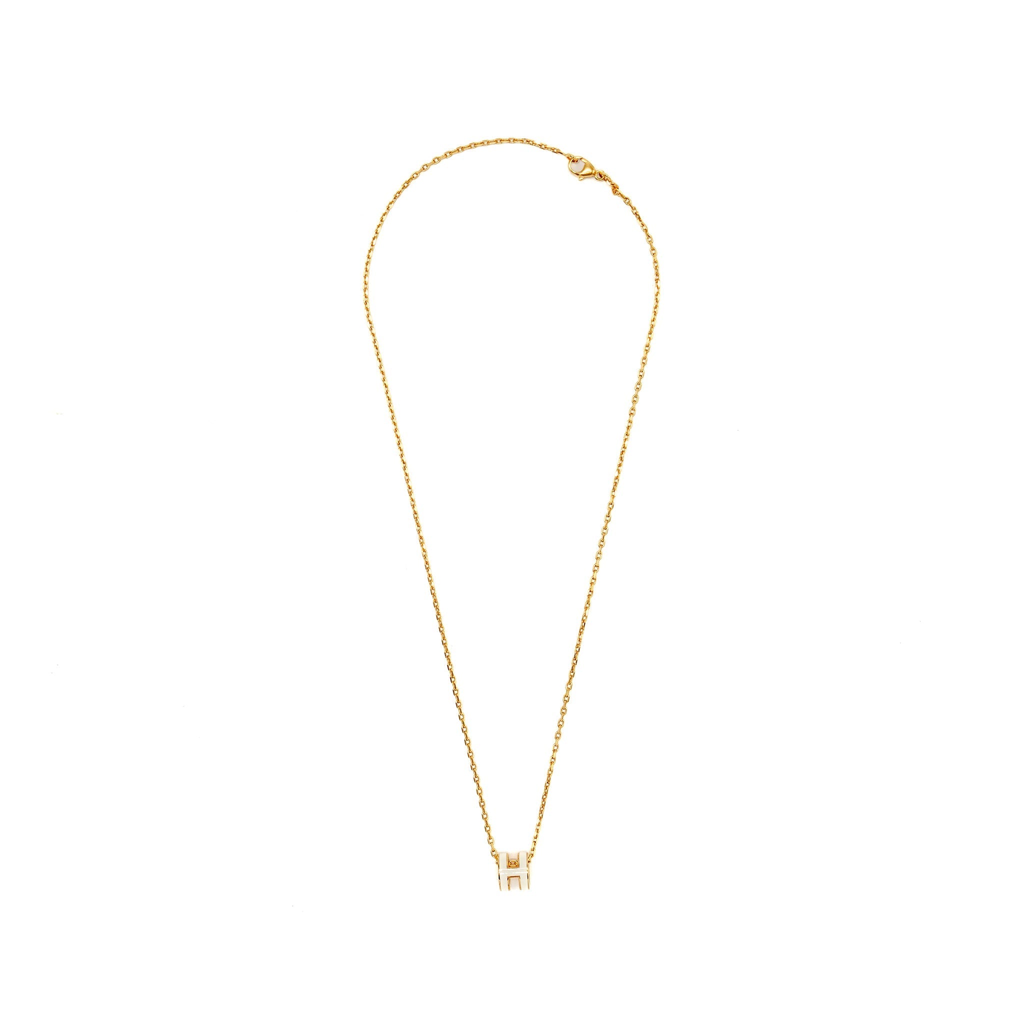 HERMES MINI POP H PENDANT BLANC RGHW