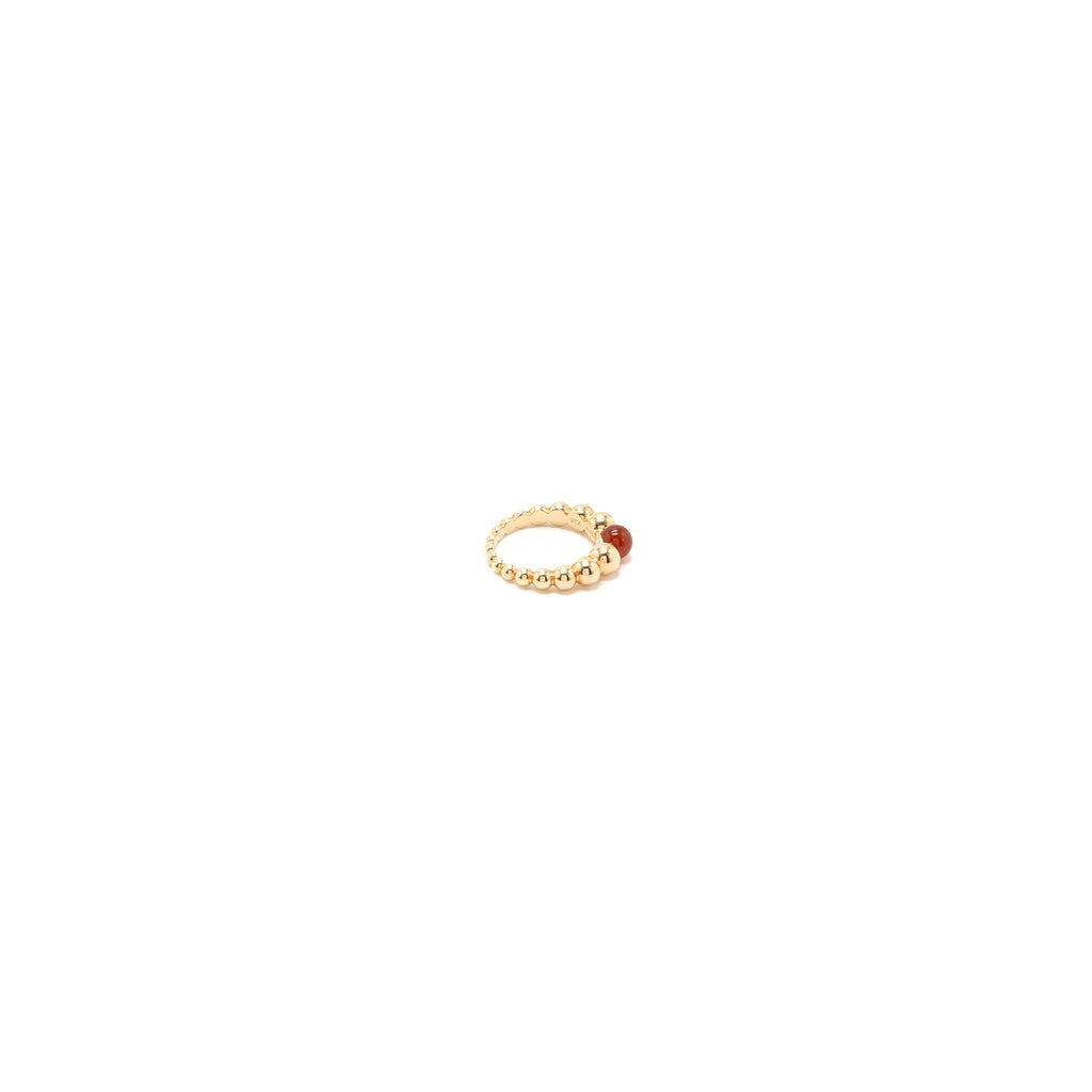 VAN CLEEF & ARPELS PERLEE VARIATION RING CARNELIAN ROSE GOLD