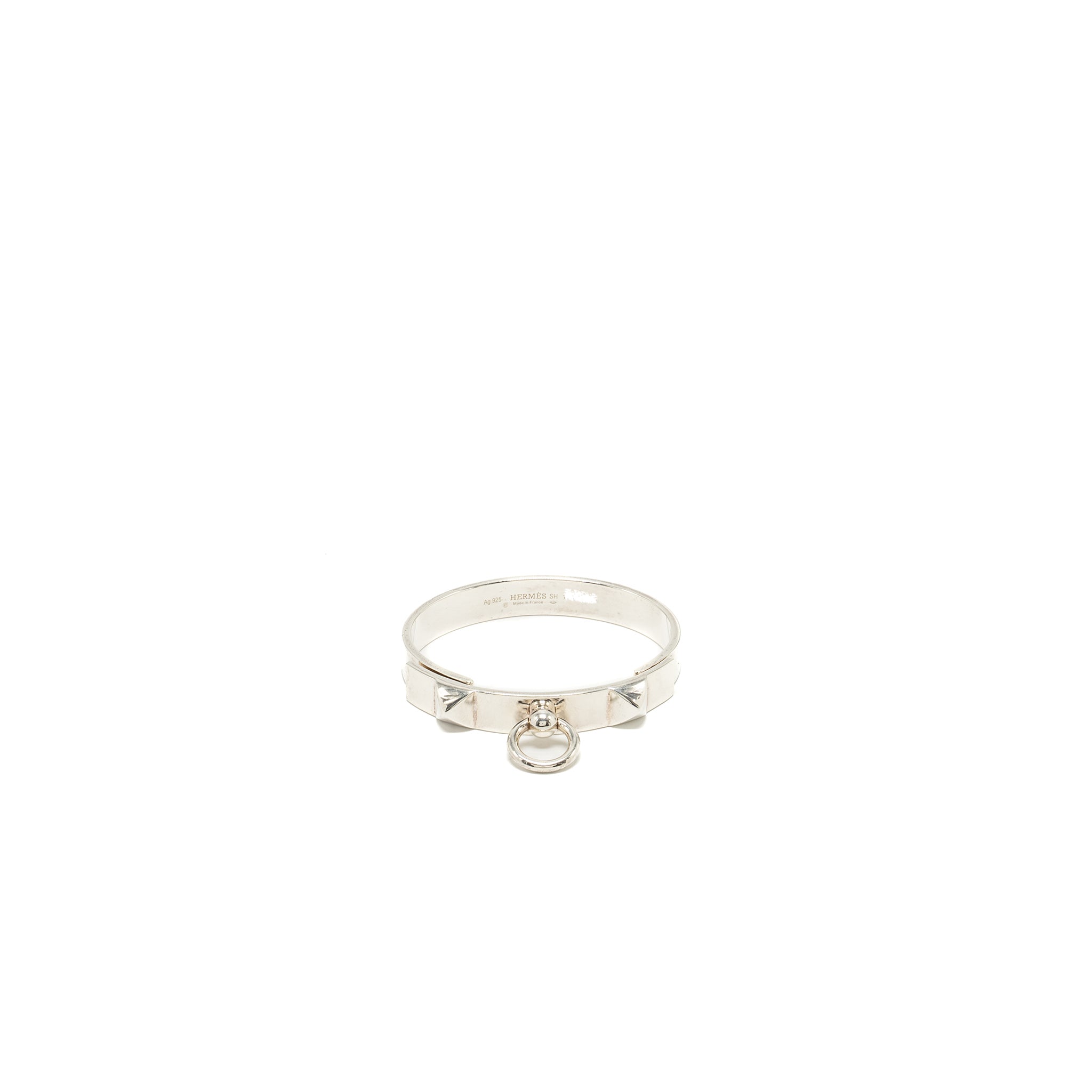HERMES COLLIER DE CHIEN BRACELET STERLING SILVER