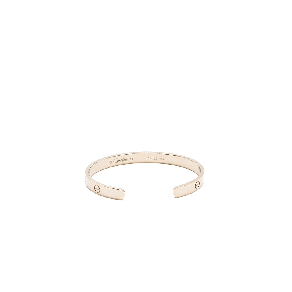 CARTIER LOVE OPEN BRACELET CLASSIC MODEL, WHITE GOLD