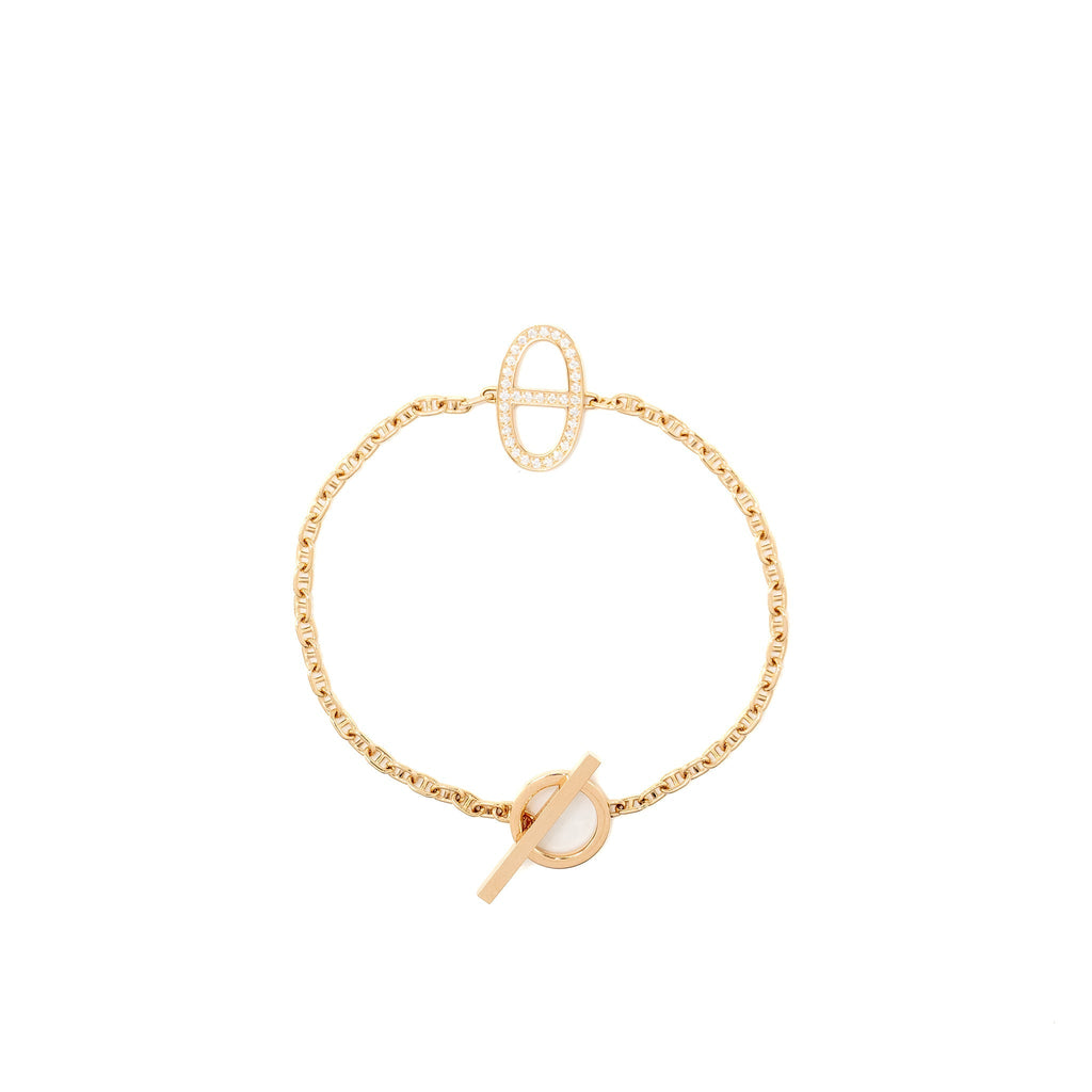 HERMES D’ANCRE CONTOUR BRACELET ROSE GOLD DIAMONDS
