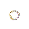 LOUIS VUITTON BRASSERIE SIGNATURE CHAIN METAL BRACELET GOLD/SILVER RAINBOW TONE