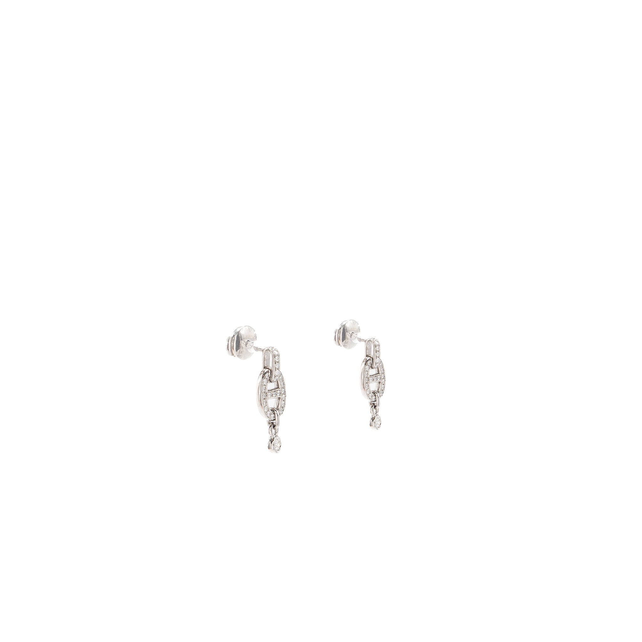 HERMES FARANDOLE EARRINGS WHITE GOLD, DIAMONDS