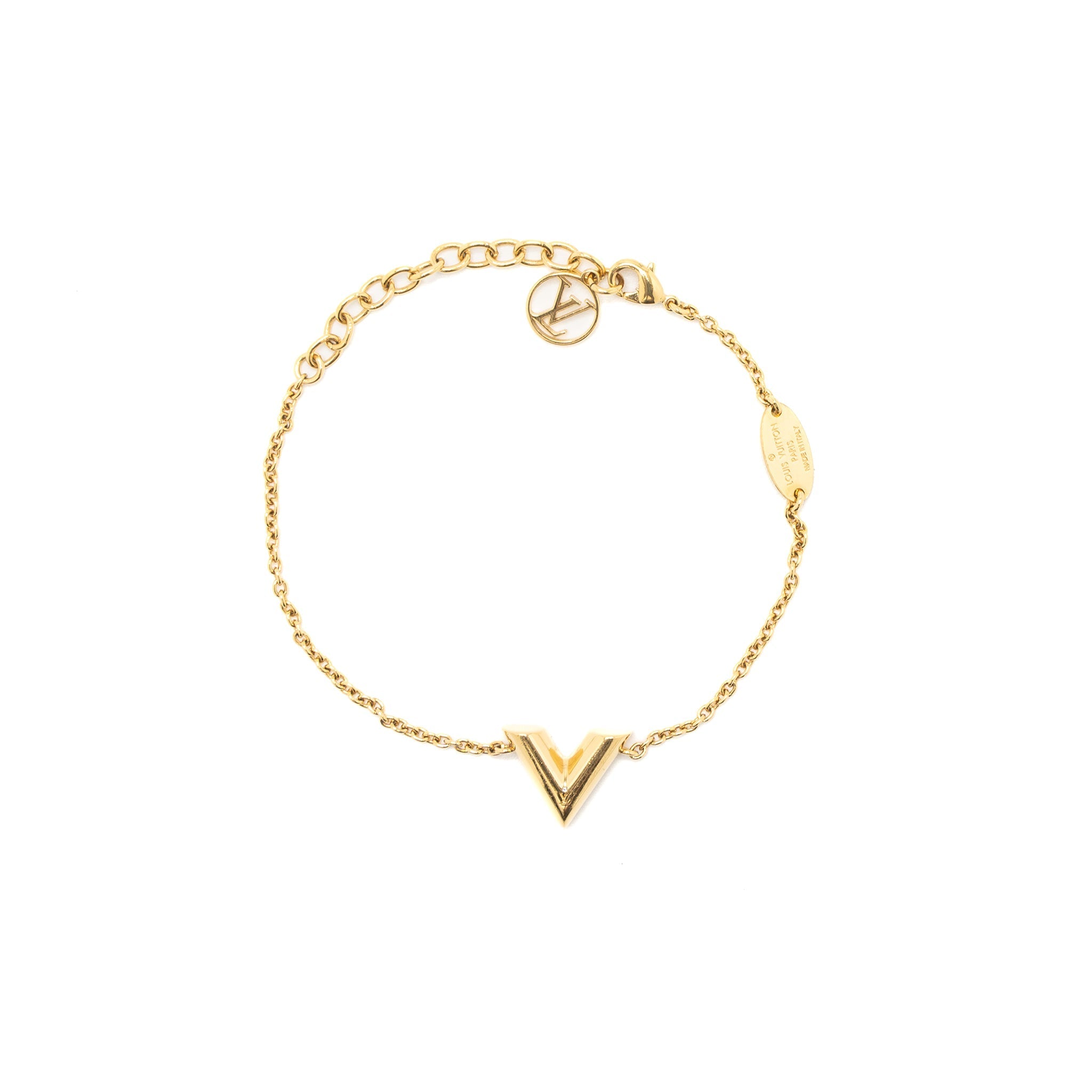 LOUIS VUITTON ESSENTIAL V BRACELET GONE TONE