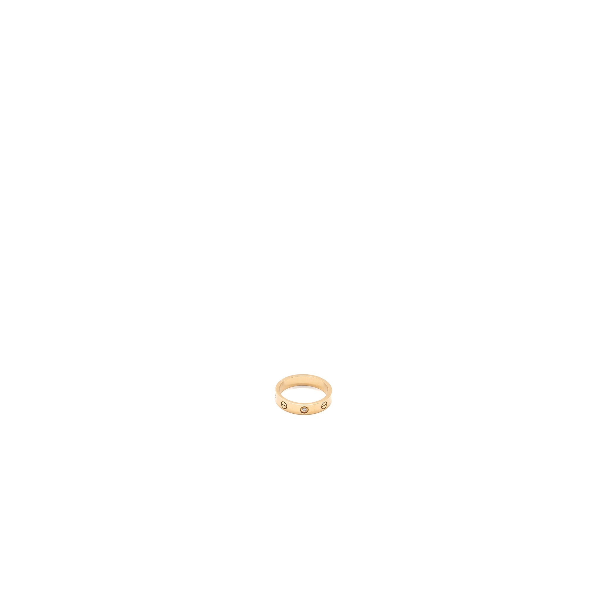 CARTIER LOVE RING ROSE GOLD WITH DIAMOND