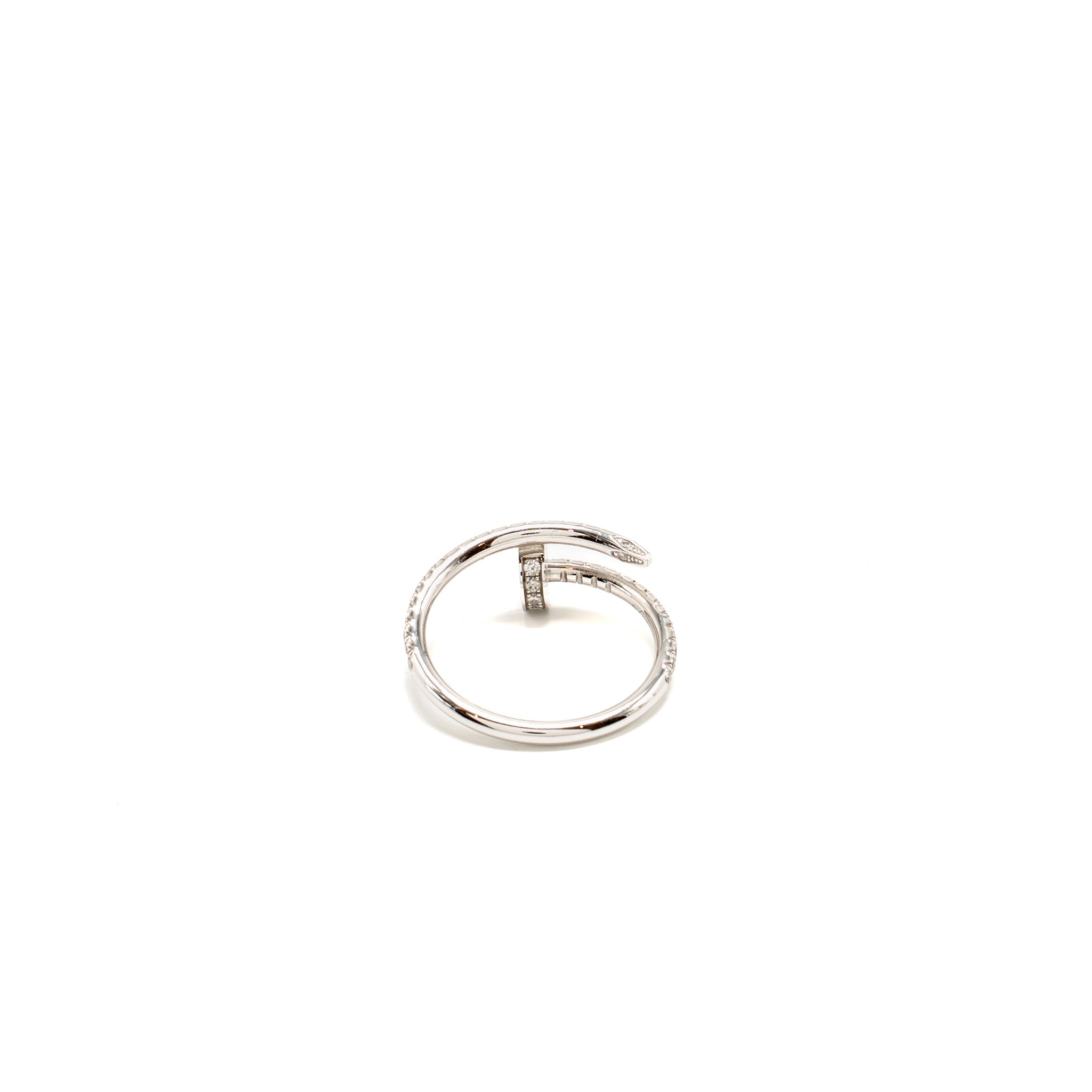 CARTIER JUSTE UN CLOU RING SEMI-PAVED WHITE GOLD WITH DIAMONDS