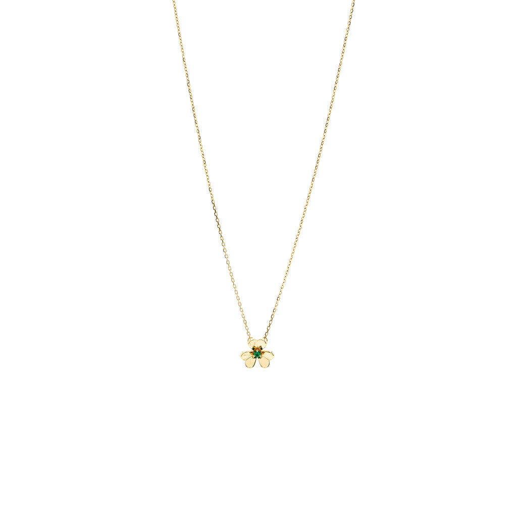 VAN CLEEF & ARPELS FRIVOLE PENDANT EMERALD YELLOW GOLD