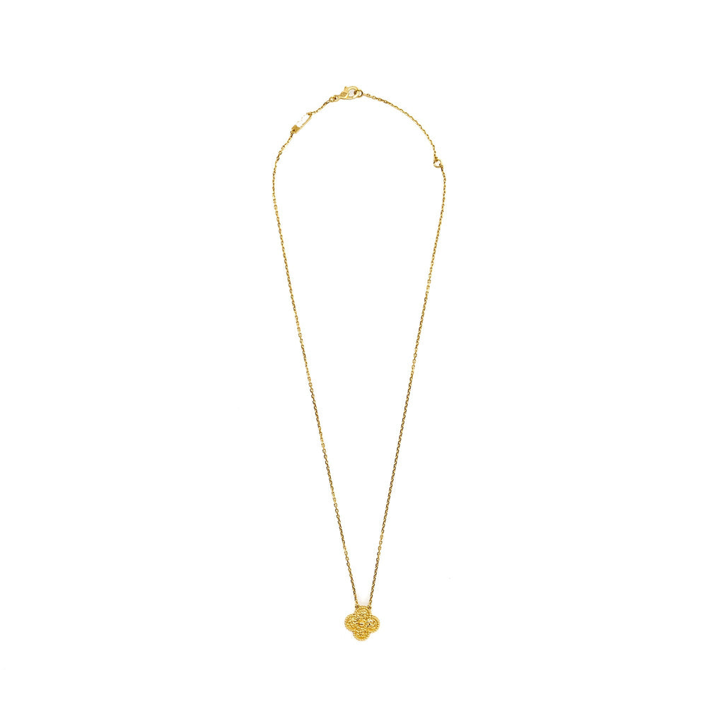 VAN CLEEF & ARPELS VINTAGE ALHAMBRA PENDANT YELLOW GOLD