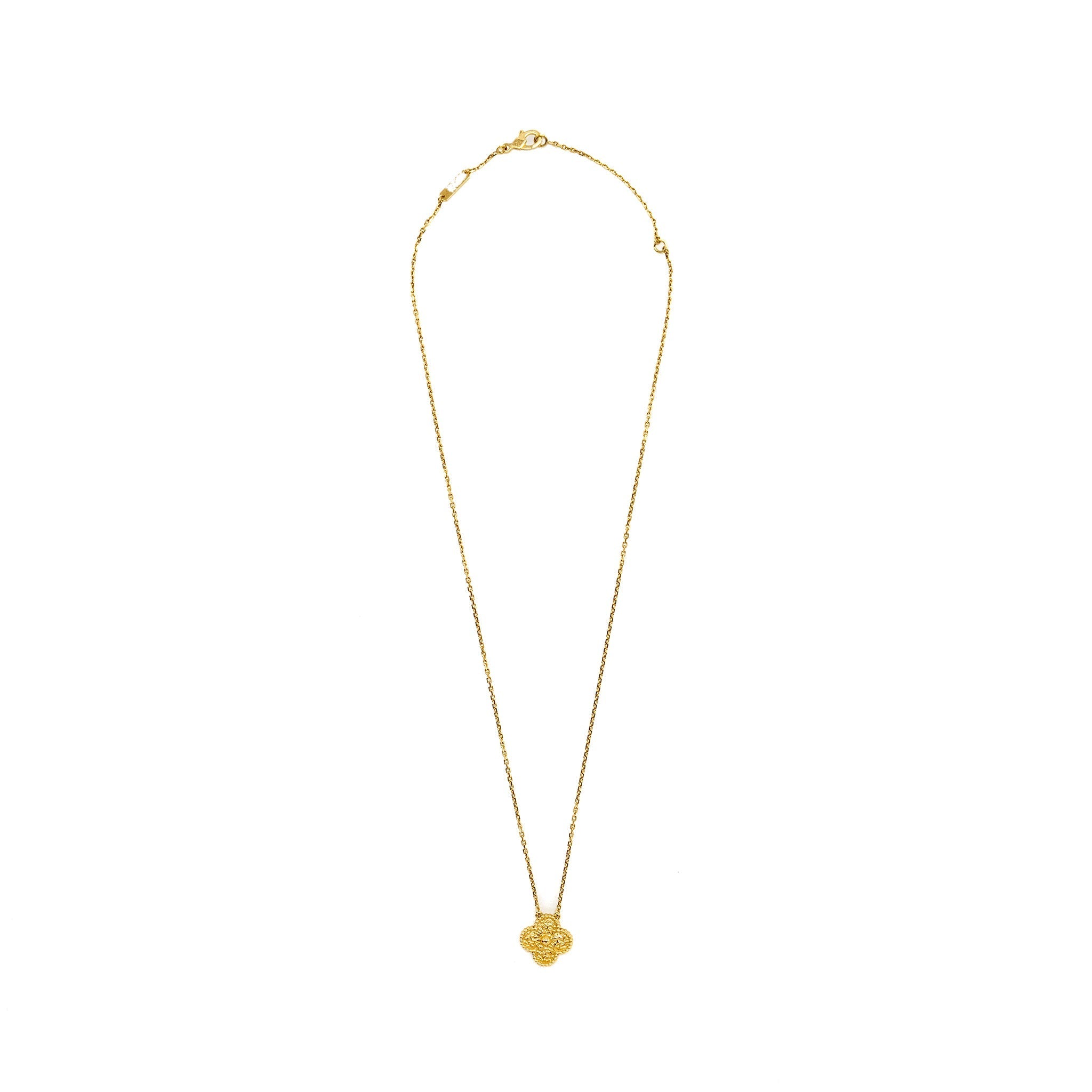 VAN CLEEF & ARPELS VINTAGE ALHAMBRA PENDANT YELLOW GOLD