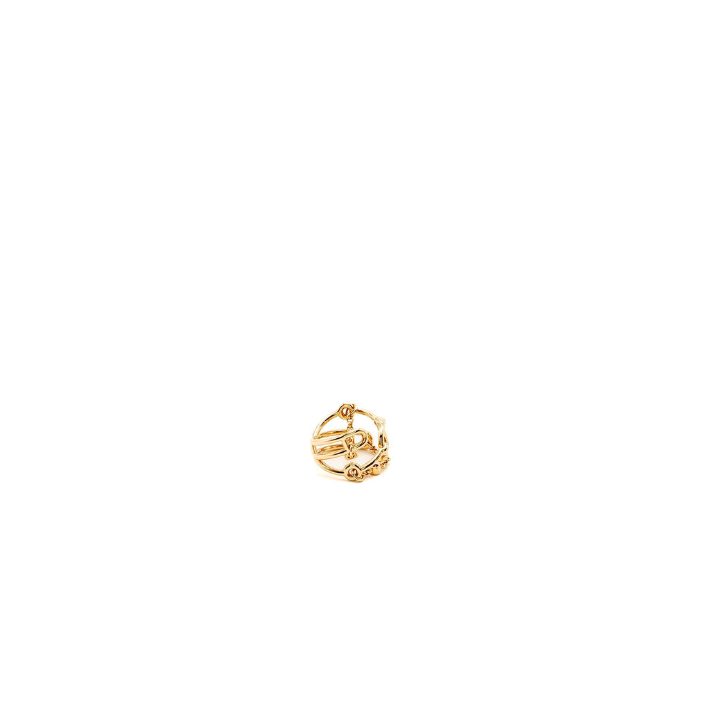 HERMES CHAINE D'ANCRE CHAOS RING ROSE GOLD, 3 DIAMONDS