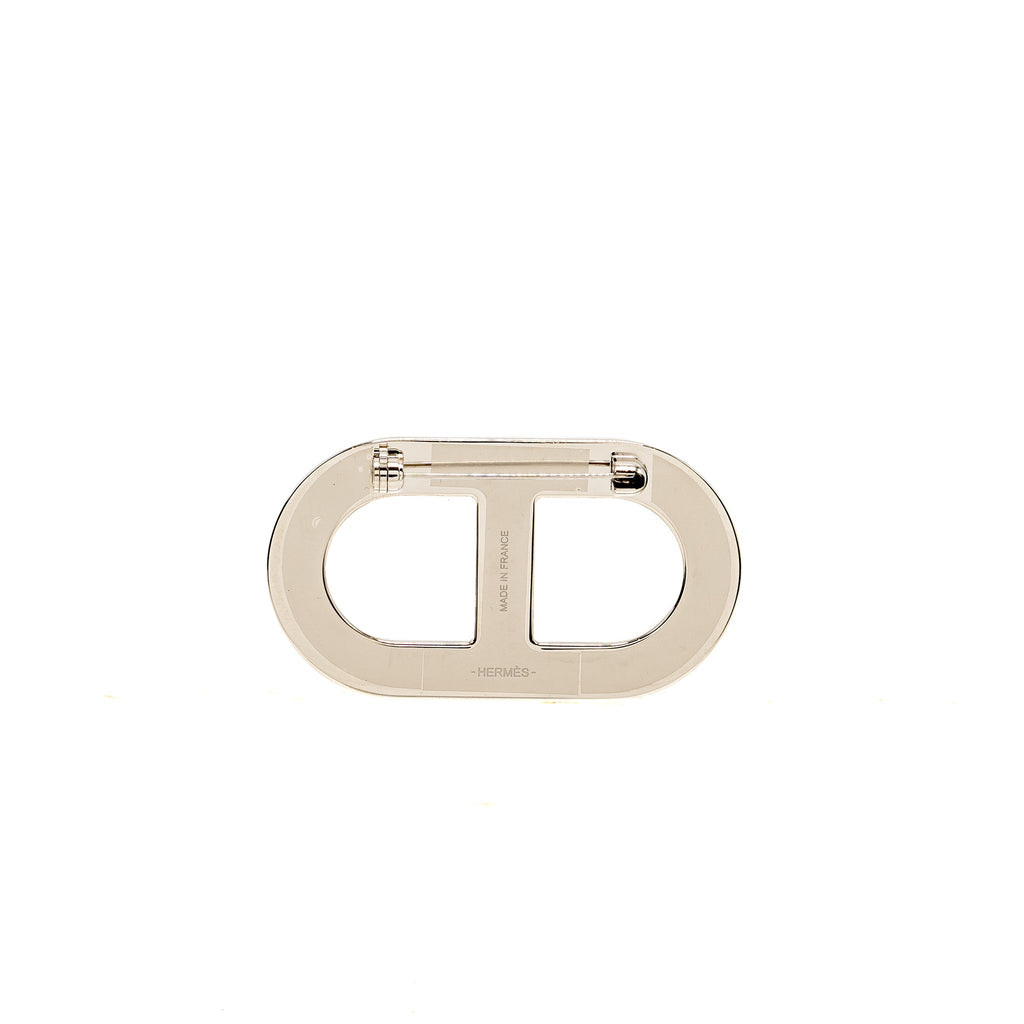 HERMES CHAINE D’ANCRE BROOCH EPSOM BLACK SHW