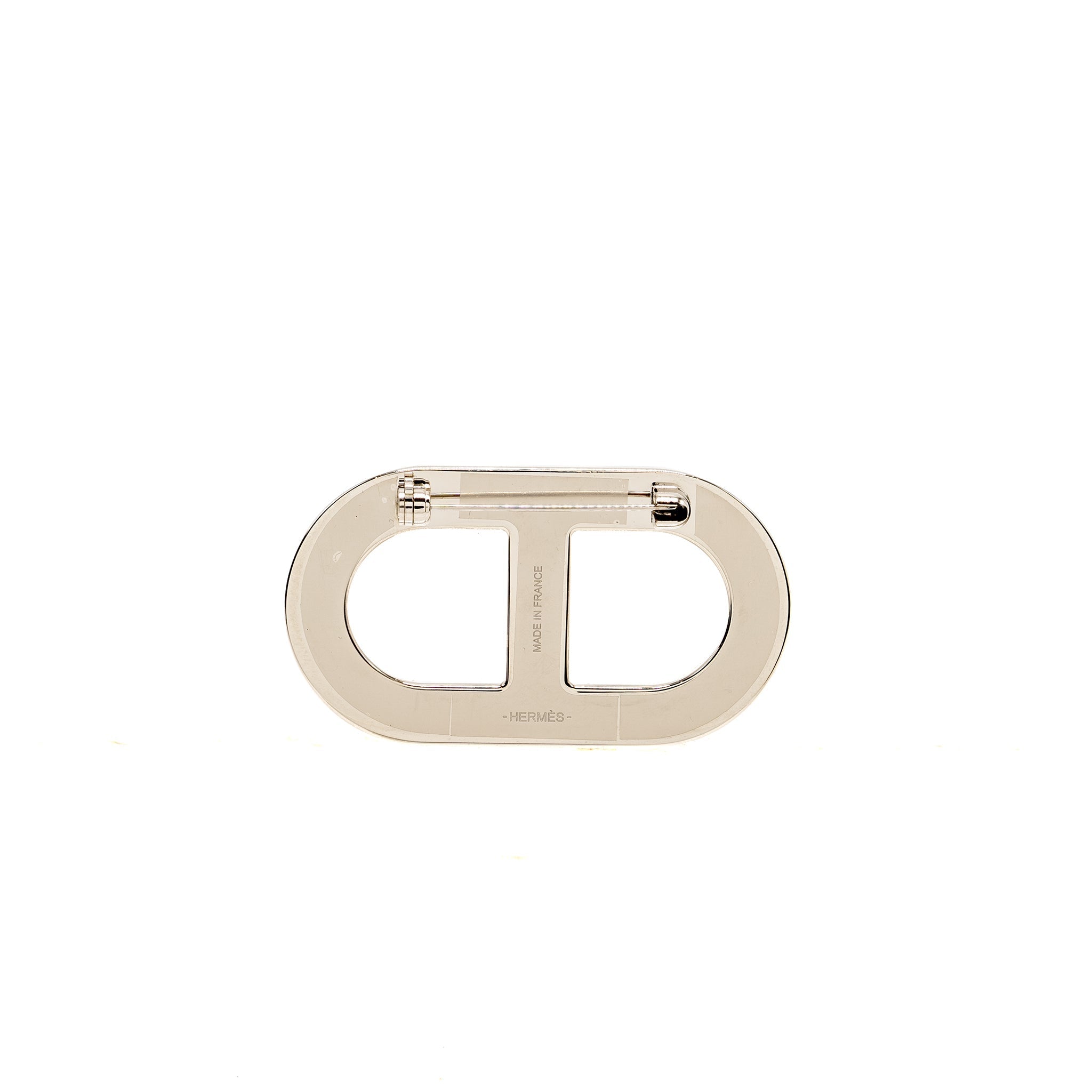 HERMES CHAINE D’ANCRE BROOCH EPSOM BLACK SHW