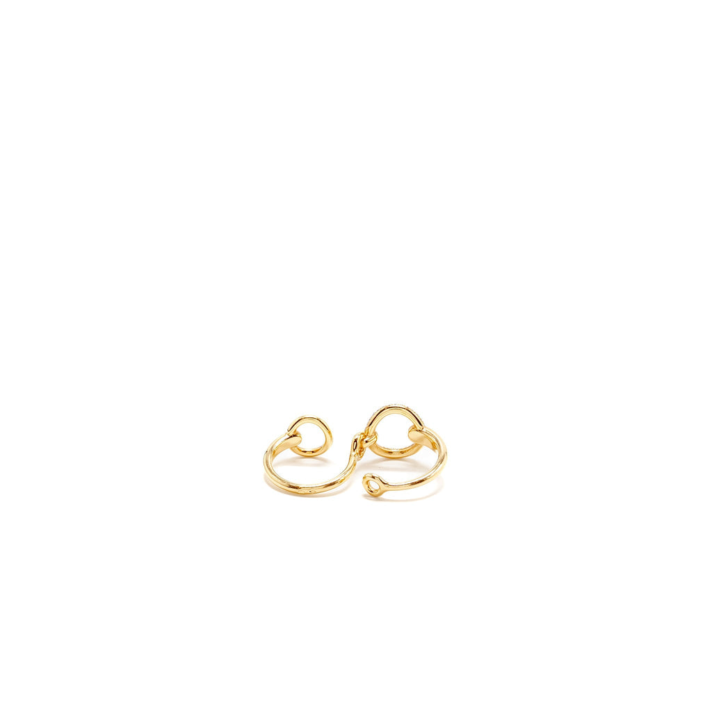 HERMES DILER D’OR DOUBLE RING ROSE GOLD/DIAMONDS