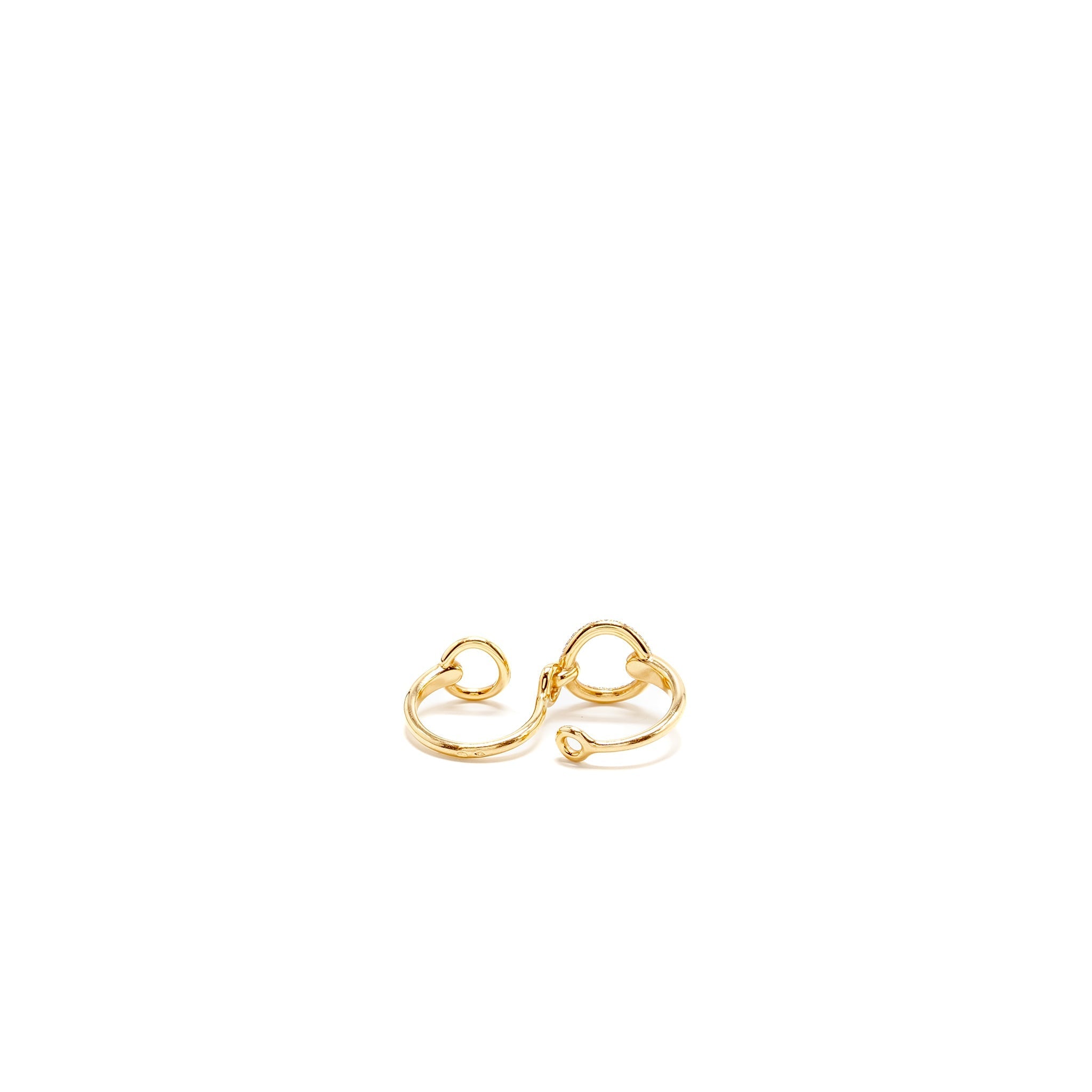 HERMES DILER D’OR DOUBLE RING ROSE GOLD/DIAMONDS