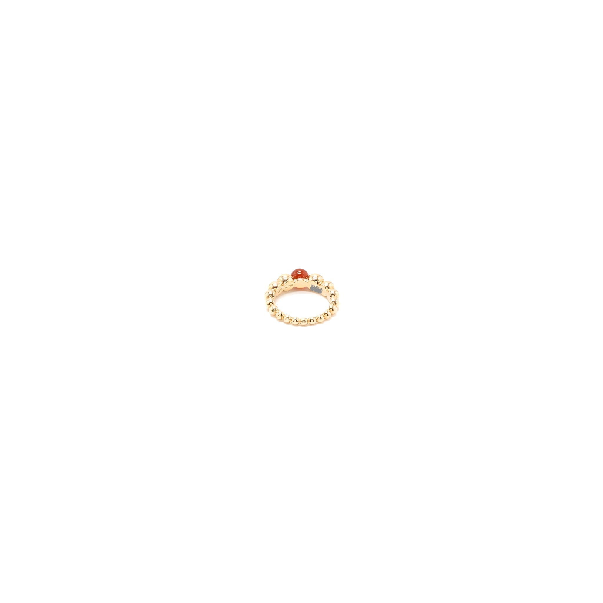 VAN CLEEF & ARPELS PERLEE VARIATION RING CARNELIAN ROSE GOLD