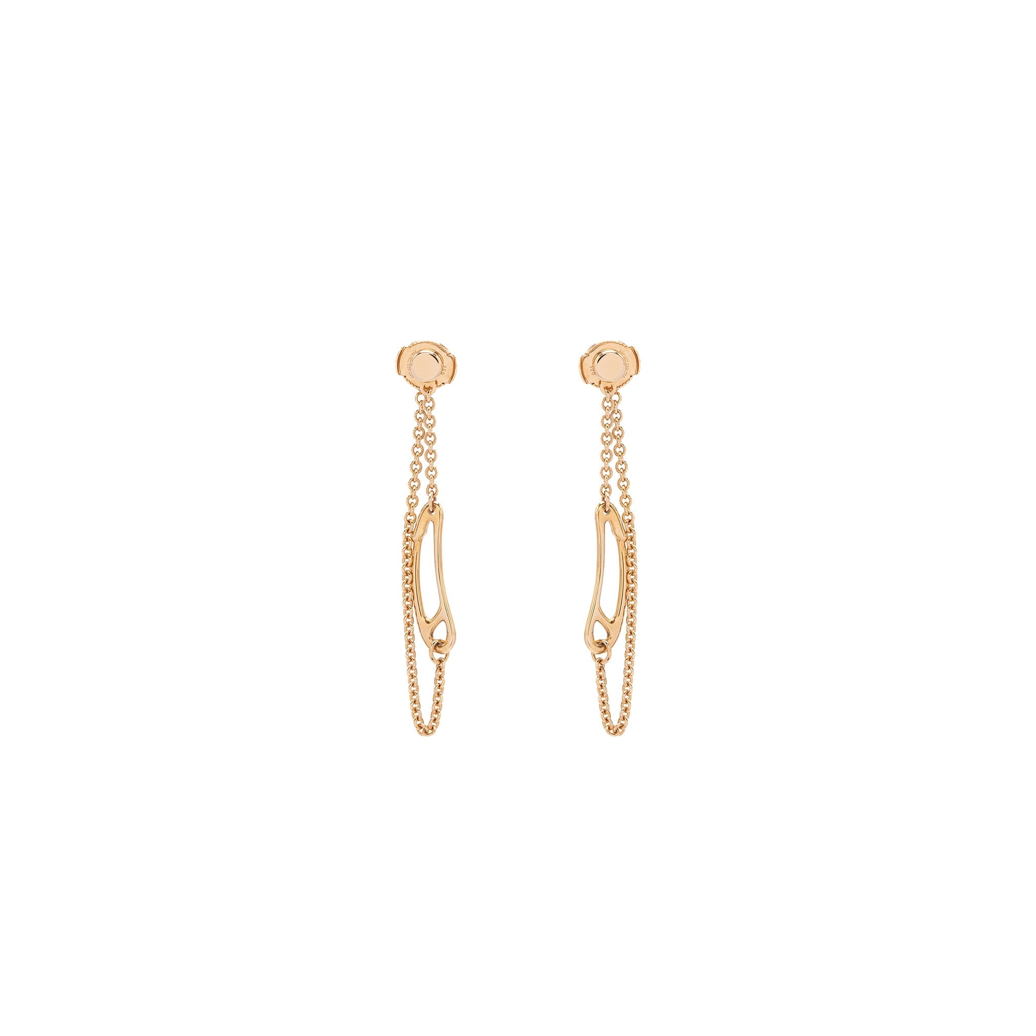 HERMES CHAINE D'ANCRE MINI PUNK EARRINGS ROSE GOLD